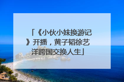 《小伙小妹换游记》开播，黄子韬徐艺洋跨国交换人生