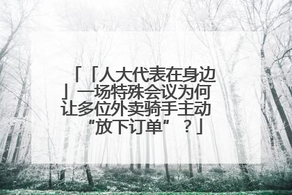 「人大代表在身边」一场特殊会议为何让多位外卖骑手主动“放下订单”？
