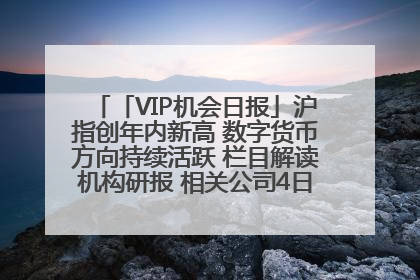 「VIP机会日报」沪指创年内新高 数字货币方向持续活跃 栏目解读机构研报 相关公司4日最高涨44.86%