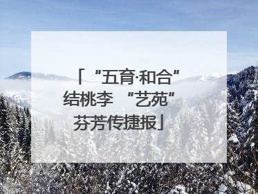 “五育·和合”结桃李 “艺苑”芬芳传捷报