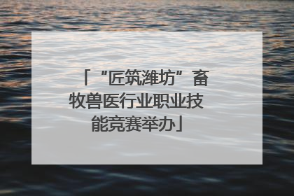 “匠筑潍坊”畜牧兽医行业职业技能竞赛举办
