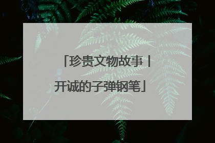 珍贵文物故事丨开诚的子弹钢笔