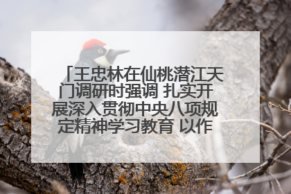 王忠林在仙桃潜江天门调研时强调 扎实开展深入贯彻中央八项规定精神学习教育 以作风建设新成效加快推动高质量发展
