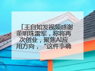 王自如发视频感谢董明珠雷军，称将再次创业，聚焦AI应用方向，“这件事确实来钱快”