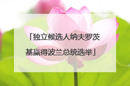 独立候选人纳夫罗茨基赢得波兰总统选举