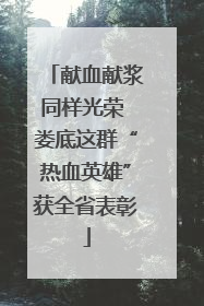 献血献浆同样光荣 娄底这群“热血英雄”获全省表彰