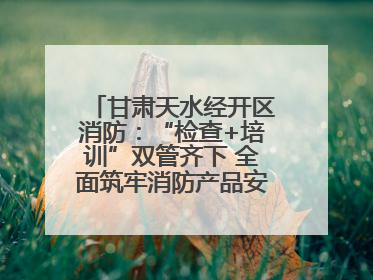 甘肃天水经开区消防：“检查+培训”双管齐下 全面筑牢消防产品安全防线