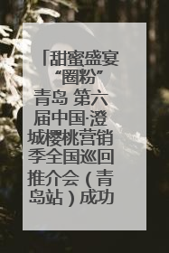 甜蜜盛宴 “圈粉”青岛 第六届中国·澄城樱桃营销季全国巡回推介会（青岛站）成功举办