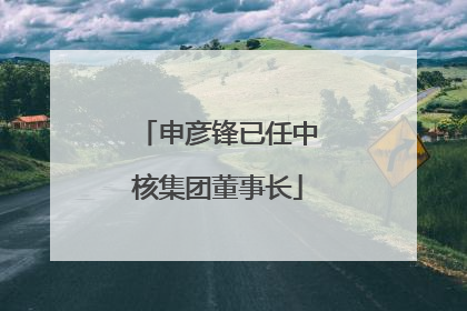 申彦锋已任中核集团董事长