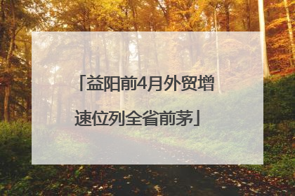 益阳前4月外贸增速位列全省前茅