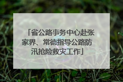 省公路事务中心赴张家界、常德指导公路防汛抢险救灾工作