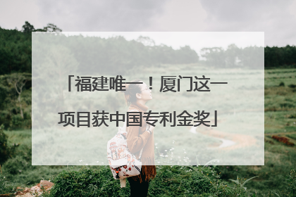 福建唯一！厦门这一项目获中国专利金奖