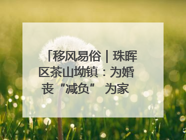 移风易俗｜珠晖区茶山坳镇：为婚丧“减负” 为家庭“减压”