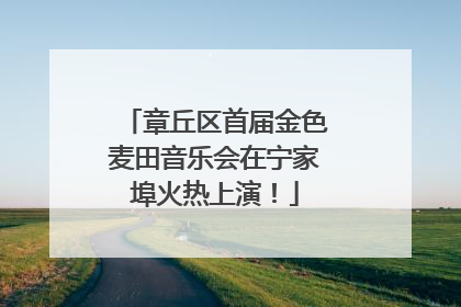 章丘区首届金色麦田音乐会在宁家埠火热上演！