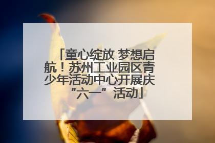 童心绽放 梦想启航！苏州工业园区青少年活动中心开展庆“六一”活动