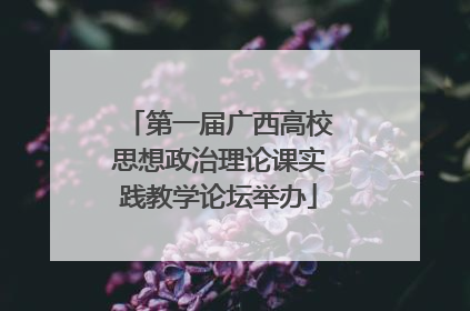 第一届广西高校思想政治理论课实践教学论坛举办