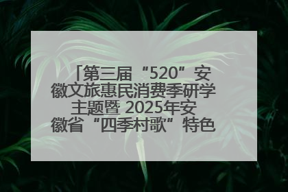 第三届“520”安徽文旅惠民消费季研学主题暨 2025年安徽省“四季村歌”特色展演燃动池州