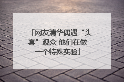 网友清华偶遇“头套”观众 他们在做一个特殊实验