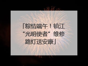 粽情端午！镇江“光明使者”维修路灯送安康
