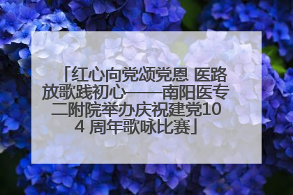 红心向党颂党恩 医路放歌践初心——南阳医专二附院举办庆祝建党104 周年歌咏比赛