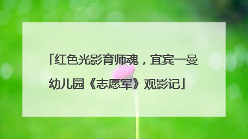 红色光影育师魂，宜宾一曼幼儿园《志愿军》观影记