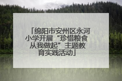 绵阳市安州区永河小学开展“珍惜粮食 从我做起”主题教育实践活动