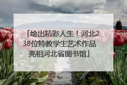 绘出精彩人生！河北238位特教学生艺术作品亮相河北省图书馆