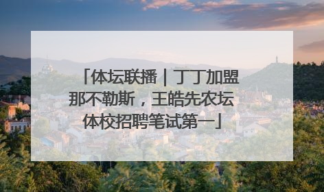 体坛联播｜丁丁加盟那不勒斯，王皓先农坛体校招聘笔试第一