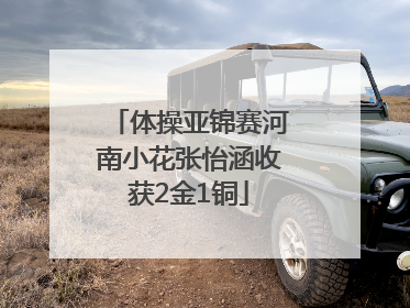 体操亚锦赛河南小花张怡涵收获2金1铜