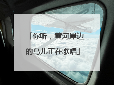 你听，黄河岸边的鸟儿正在歌唱