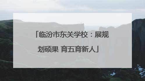 临汾市东关学校：展规划硕果 育五育新人