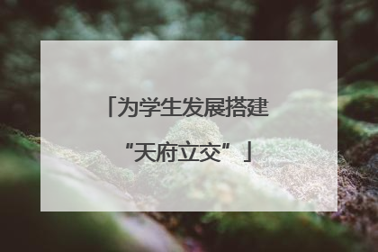 为学生发展搭建“天府立交”