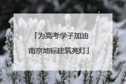 为高考学子加油 南京地标建筑亮灯