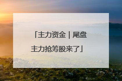 主力资金｜尾盘主力抢筹股来了