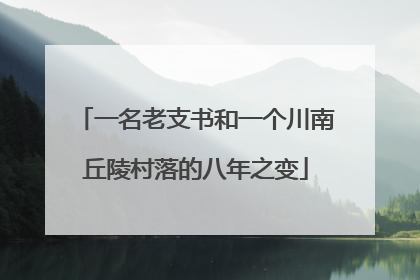 一名老支书和一个川南丘陵村落的八年之变