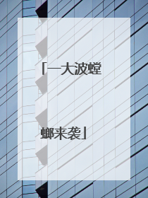 一大波螳螂来袭