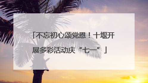 不忘初心颂党恩！十堰开展多彩活动庆“七一”