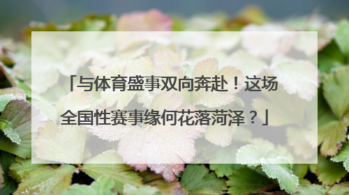 与体育盛事双向奔赴！这场全国性赛事缘何花落菏泽？