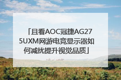 且看AOC冠捷AG275UXM网游电竞显示器如何减扰提升视觉品质