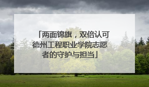 两面锦旗，双倍认可德州工程职业学院志愿者的守护与担当