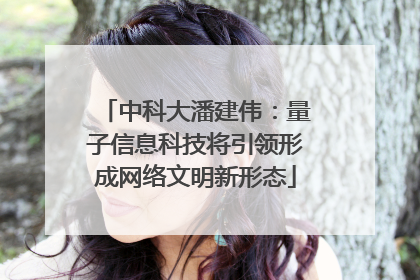 中科大潘建伟：量子信息科技将引领形成网络文明新形态