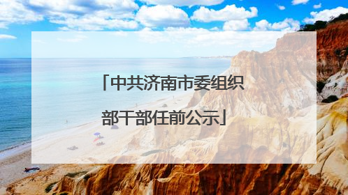 中共济南市委组织部干部任前公示