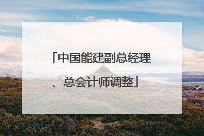 中国能建副总经理、总会计师调整