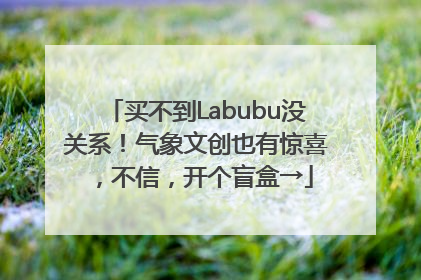 买不到Labubu没关系！气象文创也有惊喜，不信，开个盲盒→