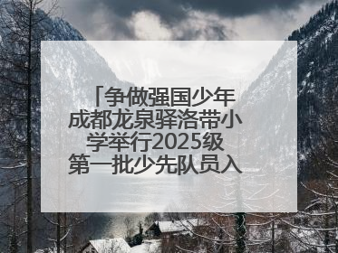 争做强国少年 成都龙泉驿洛带小学举行2025级第一批少先队员入队仪式