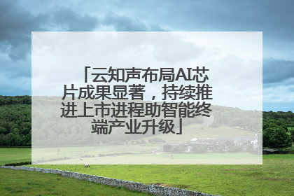 云知声布局AI芯片成果显著，持续推进上市进程助智能终端产业升级