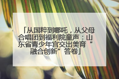 从国粹到哪吒，从父母合唱团到福利院童声：山东省青少年宫交出美育“融合创新”答卷