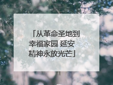 从革命圣地到幸福家园 延安精神永放光芒
