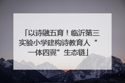 以诗融五育！临沂第三实验小学建构诗教育人“一体四翼”生态链