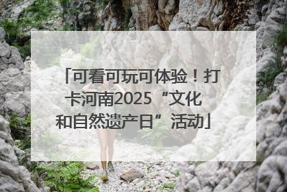 可看可玩可体验！打卡河南2025“文化和自然遗产日”活动